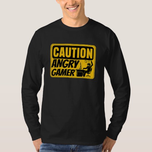 注意ガ怒マーVideo Game Player PcコンソールG Tシャツ (正面)