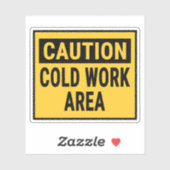 注意コールドワークエリア シール (シート)