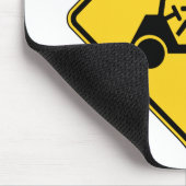 注意ゴルフカートの標識 マウスパッド (コーナー)