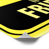 注意サインおもしろいカバー ポスター (角)