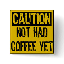 注意サイン – まだコーヒーが入っていない黄色/黒
