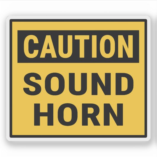 注意サウンドホーン シール (正面)