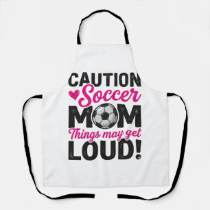 注意サッカーママ大声ヴィンテージTシャツデザイン_1 エプロン
