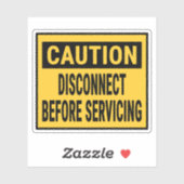 注意サービス前に切断 シール (シート)