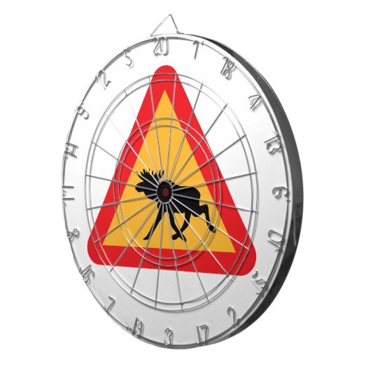 注意スウェーデンの交通標識 ダーツボード (正面右)