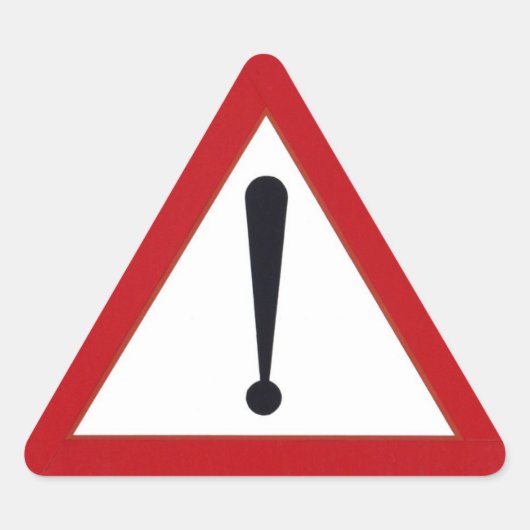 注意ステッカー! 三角形シール (正面)