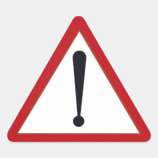 注意ステッカー！ 三角形シール