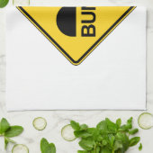 注意スピードバンプおもしろいのトラフィックサイン キッチンタオル (折り畳み)