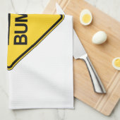 注意スピードバンプおもしろいのトラフィックサイン キッチンタオル (四つ折り)