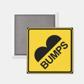 注意スピードバンプおもしろいのトラフィックサイン マグネット (正面/裏面)