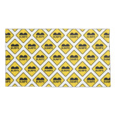 注意スピードバンプおもしろいのトラフィックサイン 枕カバー (裏面-左)