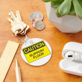 注意スリッパのフロアサイン キーホルダー