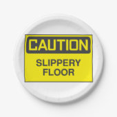 注意スリッパのフロアサイン ペーパープレート (正面)