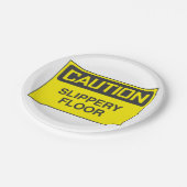 注意スリッパのフロアサイン ペーパープレート (アングル)