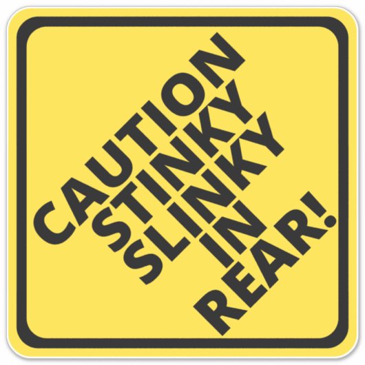 注意スリンキー背面! シール (正面)