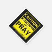 注意スローダウンと祈し スタンダードカクテルナプキン (角)