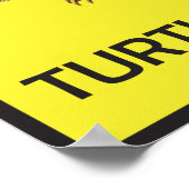 注意タートルクロッシングポスター ポスター (角)