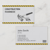 注意テープハンドツール建築名刺 名刺 (正面/裏面)