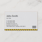 注意テープハンドツール建築名刺 名刺 (裏面)