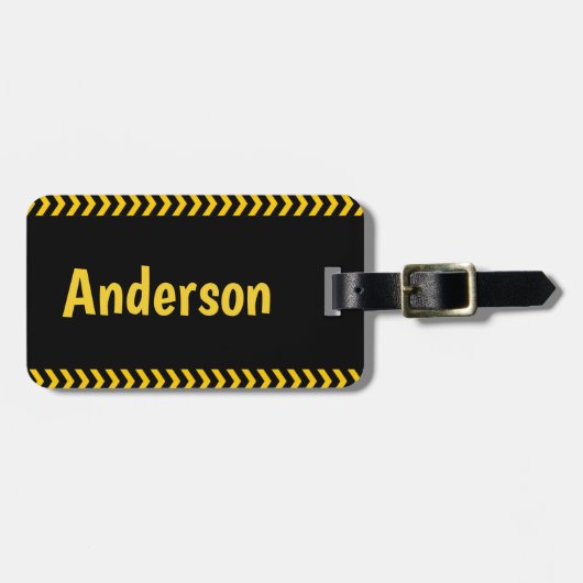 注意テープパターンの移動ラベル ラゲッジタグ (正面横)