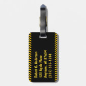 注意テープパターンの移動ラベル ラゲッジタグ (裏面縦)