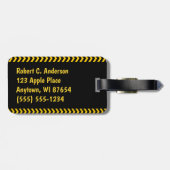 注意テープパターンの移動ラベル ラゲッジタグ (裏面横)