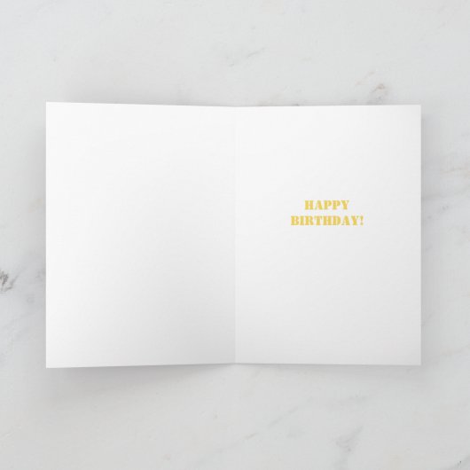 注意テープ誕生日回復ゾーンのおもしろいことわざ カード (内部)