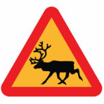 注意トナカイSwedishの交通標識 フォトスカルプチャー<br><div class="desc">トナカイ/カリボ警告ーの道路標識、黒い鹿のシルエット。Globe Trottersは、地球の特異な画像を専門のまわりにに扱っている。グリーティングカユニークード、はがき、ポスター、マウスパッドなど。</div>