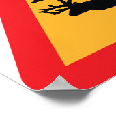 注意トナカイSwedishの交通標識 ポスター (角)