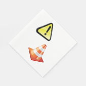 注意トラフィック警告コーン スタンダードランチョンナプキン (角)