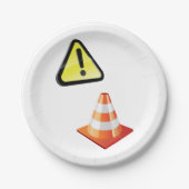 注意トラフィック警告コーン ペーパープレート (正面)