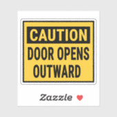 注意ドアが外側に開く シール (シート)