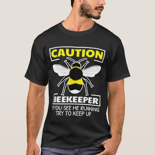 注意ビーキーパーカッコいい自然ビーティー Tシャツ (正面)