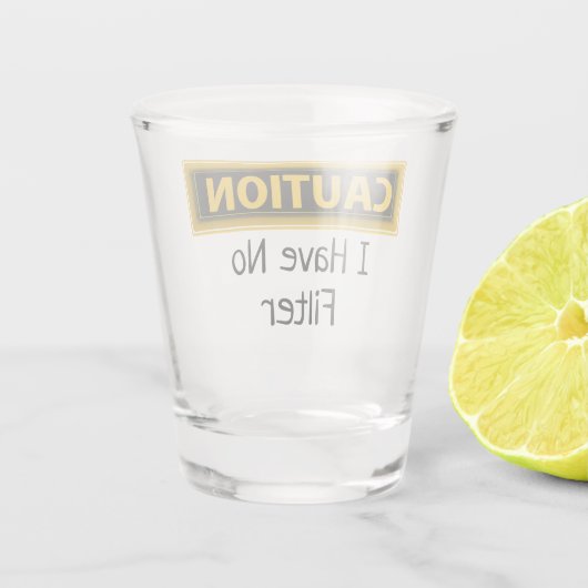 注意フィルターがないおもしろい ショットグラス (裏面)