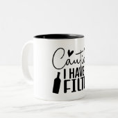 注意フィルターが無い ツートーンマグカップ (正面左)