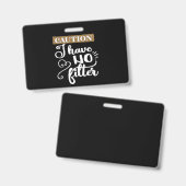 注意フィルターが無い バッジ (Front & Back)