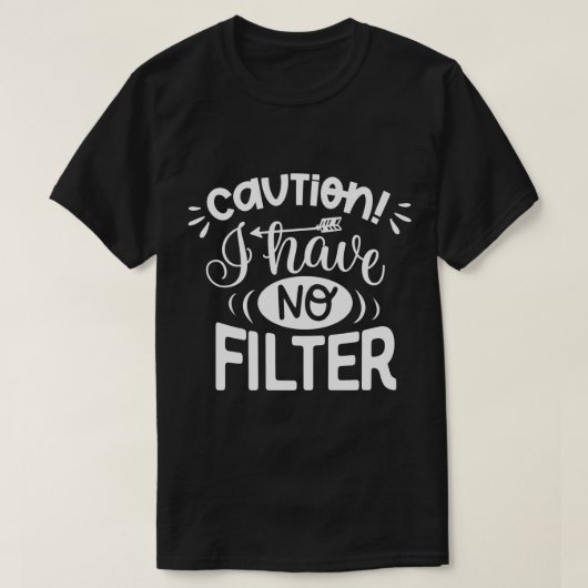 注意フィルターが無い Tシャツ (デザイン正面)