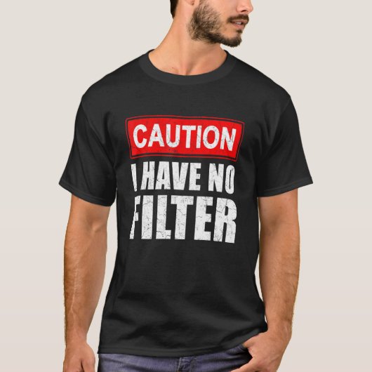 注意フィルターことわざ皮肉の皮肉がない Tシャツ (正面)