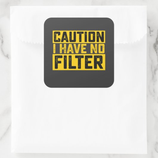 注意フィルターヴィンテージがない スクエアシール (バッグ)