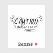 注意フィルター引用文が無いおもしろい シール (シート)