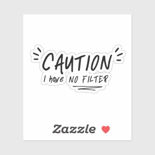 注意フィルター引用文が無いおもしろい シール (シート)