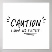 注意フィルター引用文が無いおもしろい ポスター (正面)