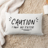 注意フィルター引用文が無いおもしろい ランバークッション (ブランケット)