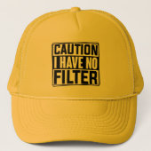 注意フィルター引用文ハットおもしろいがない キャップ (正面)