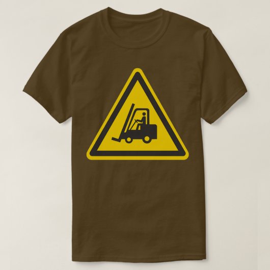 注意フォークリフト作業 Tシャツ (デザイン正面)