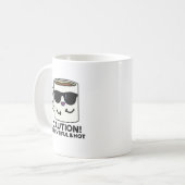 注意ブルワーと熱いコおもしろいーヒパン コーヒーマグカップ (正面左)