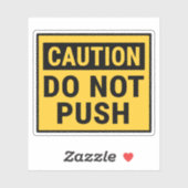 注意プッシュしない シール (シート)