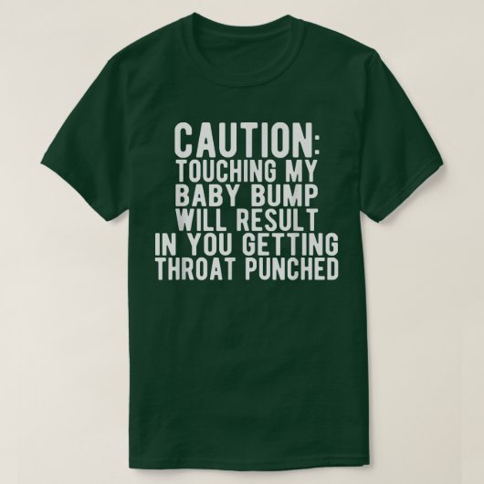 注意ベビーバンプ妊娠おもしろいAnnoに触れる Tシャツ (デザイン正面)