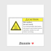 注意ホットサーフェスラベル シール (シート)