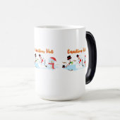 注意ホット溶融雪だるま モーフィングマグカップ (正面右)